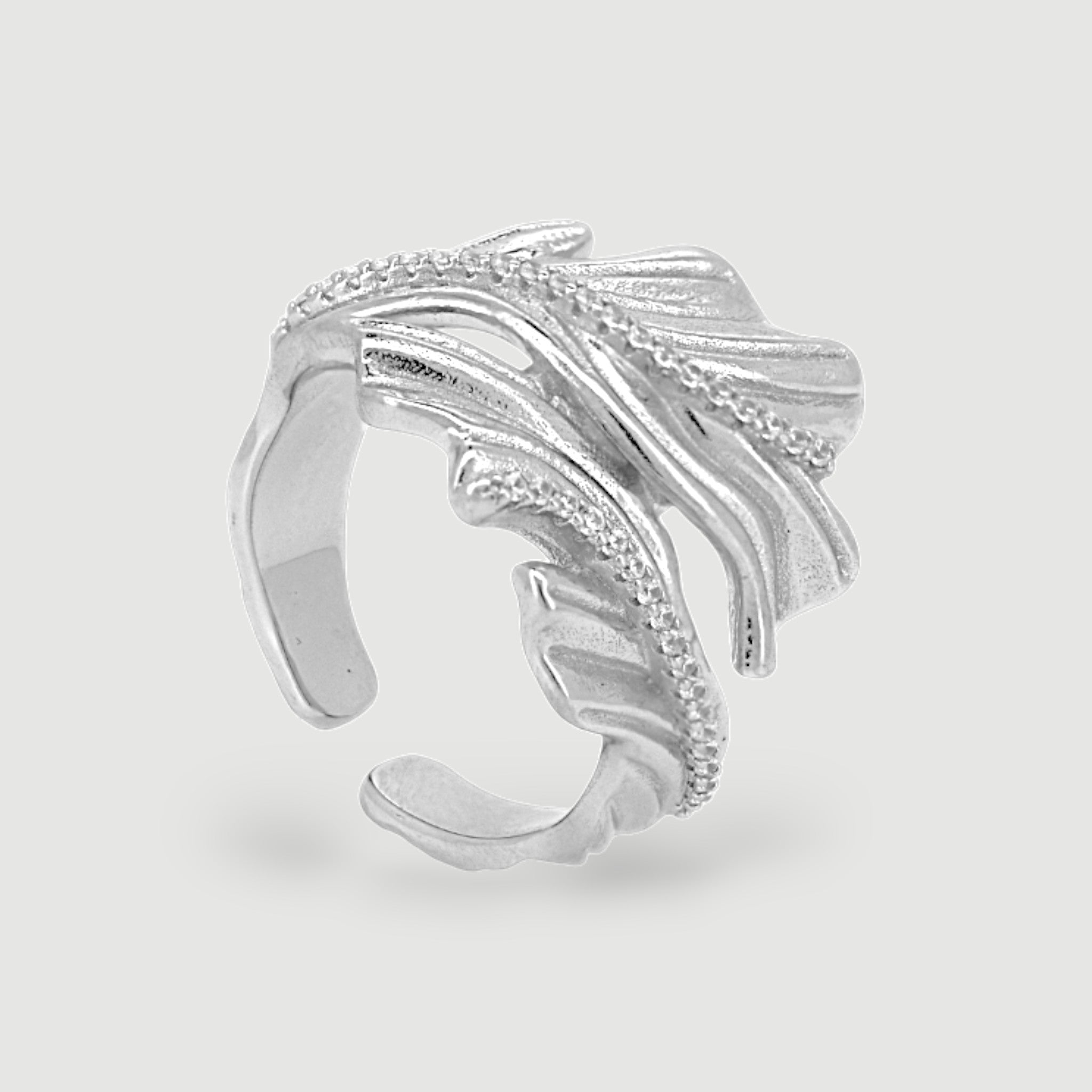 Leaf Design Open Ring6