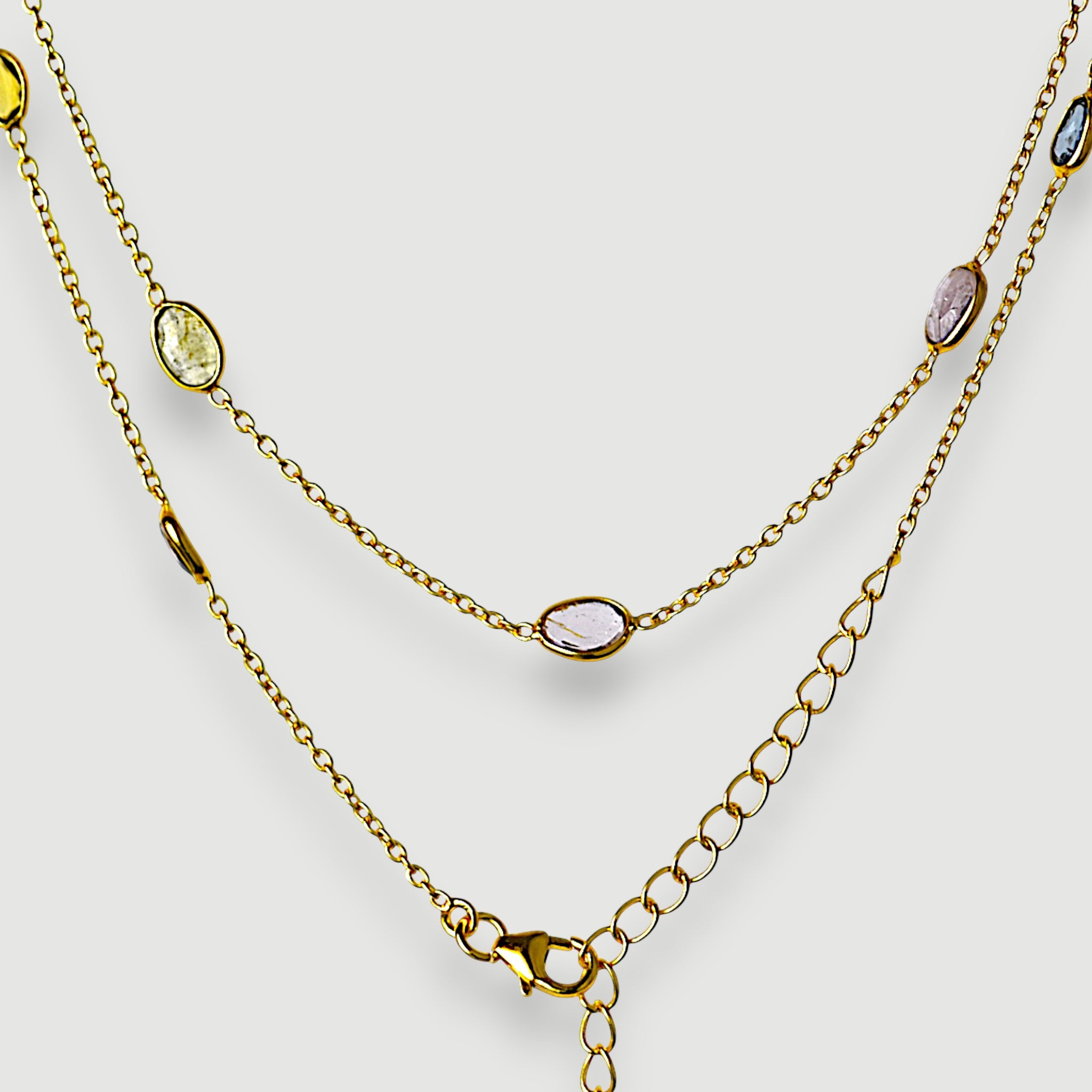 Multi-Gemstone Station Necklace