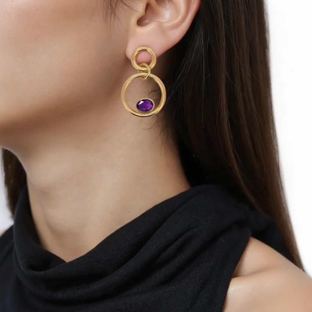 Natural_Amethyst_Circle_Drop_Earrings