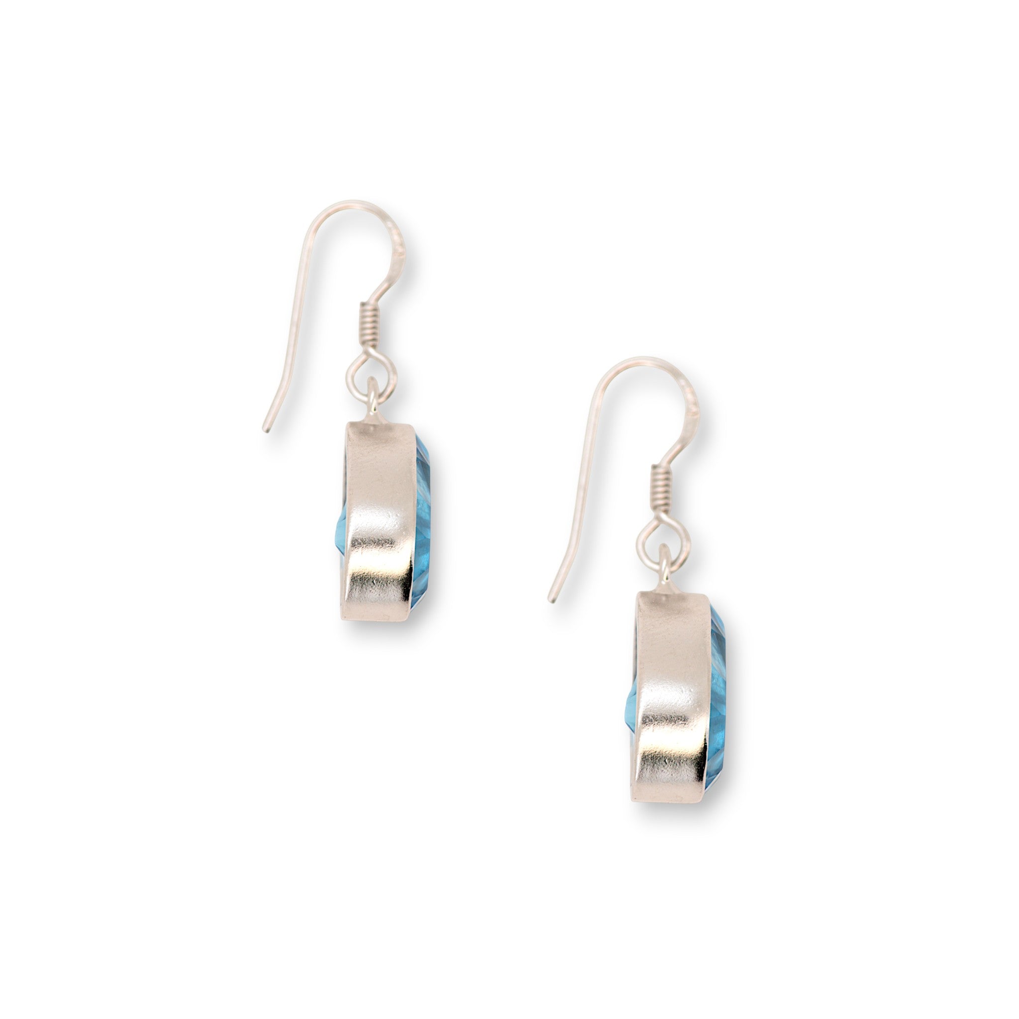 Natural Blue Topaz Teardrop Earring26