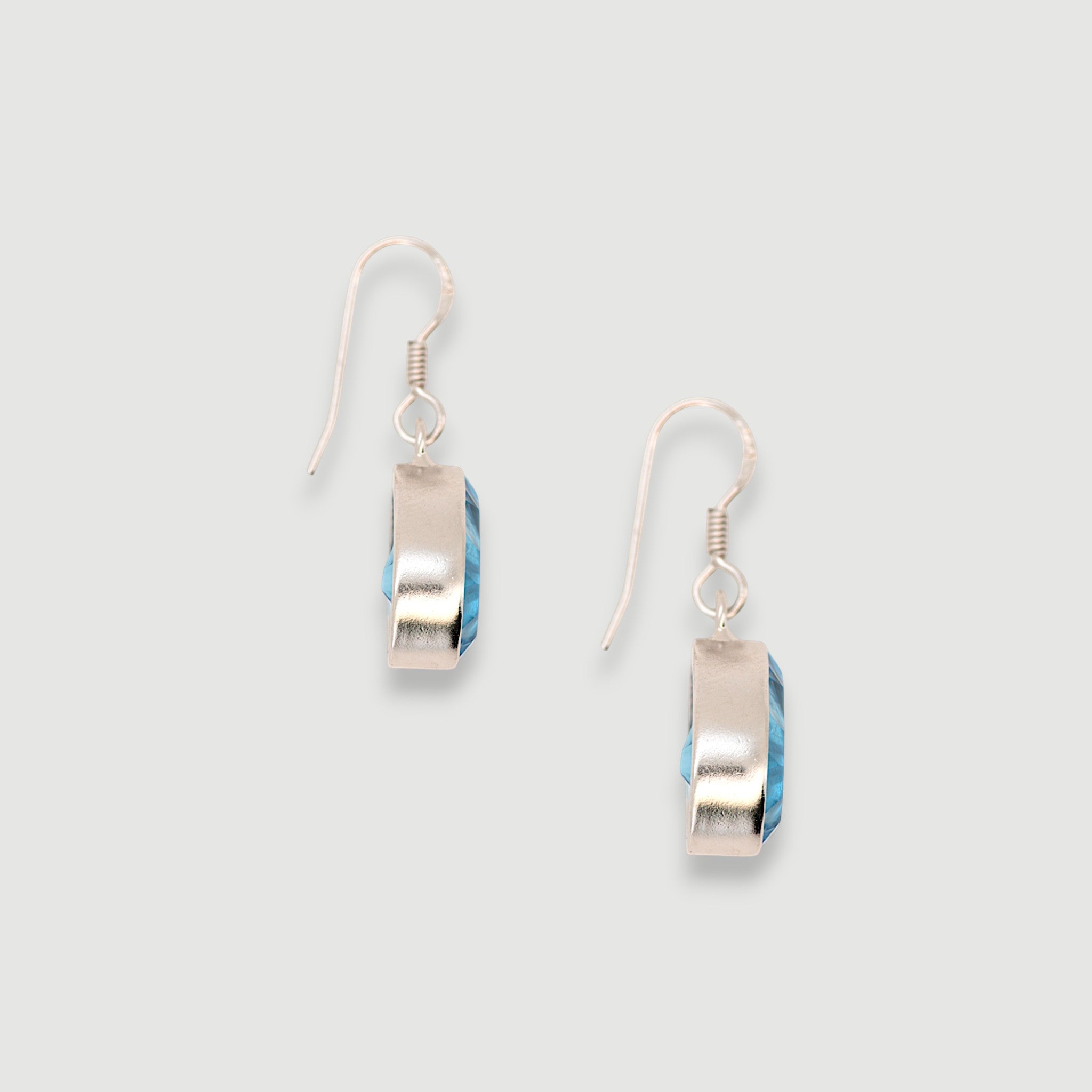 Natural Blue Topaz Teardrop Earring26