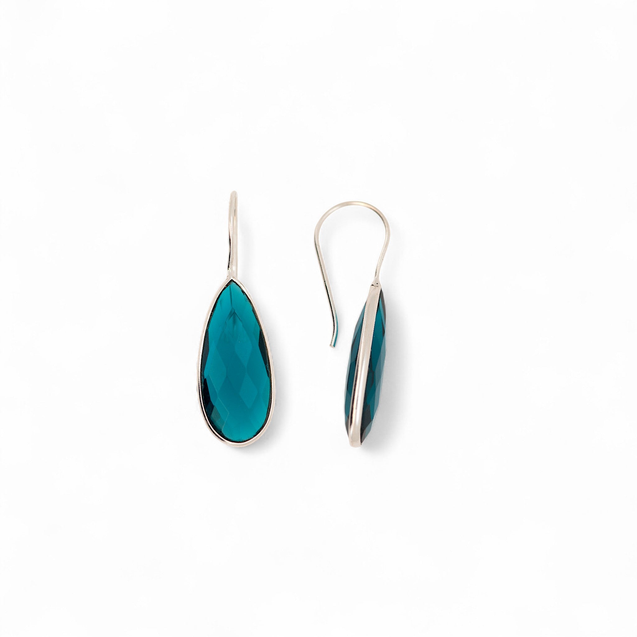 Natural Blue Topaz Teardrop Earring3