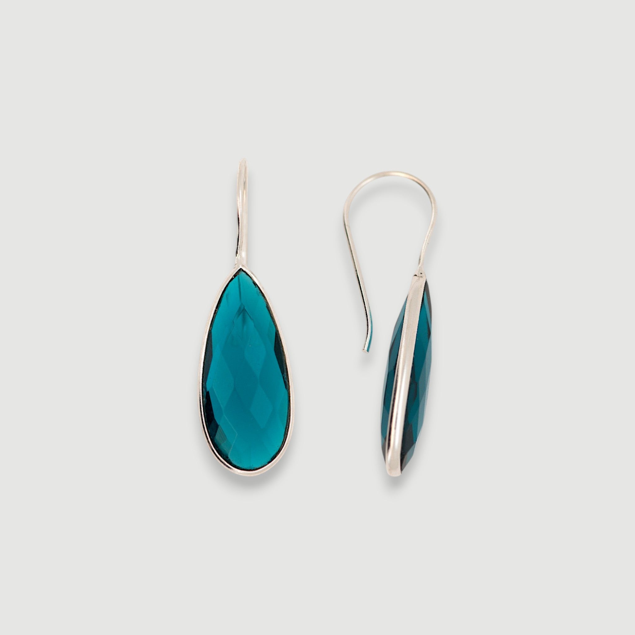 Natural Blue Topaz Teardrop Earring3