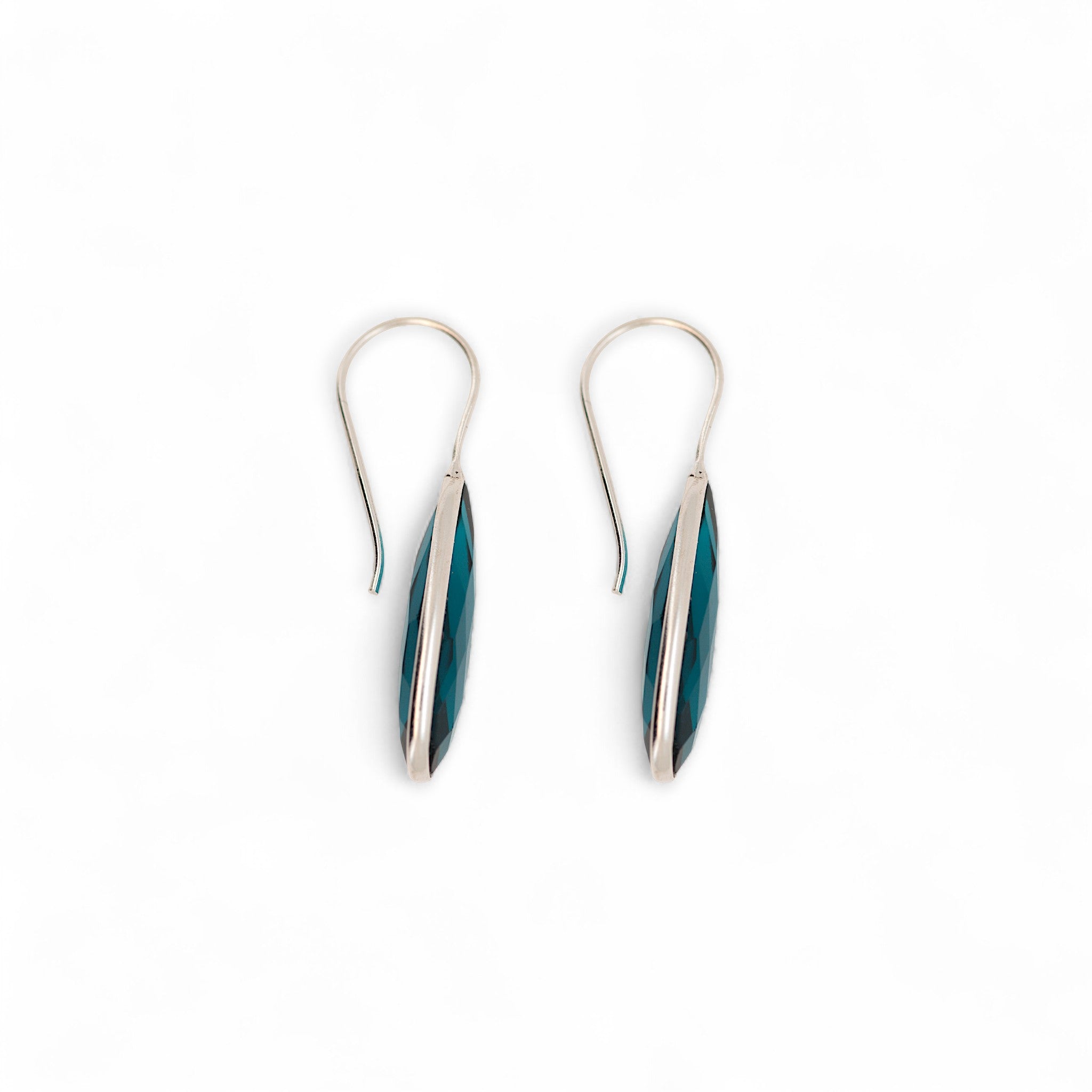 Natural Blue Topaz Teardrop Earring5