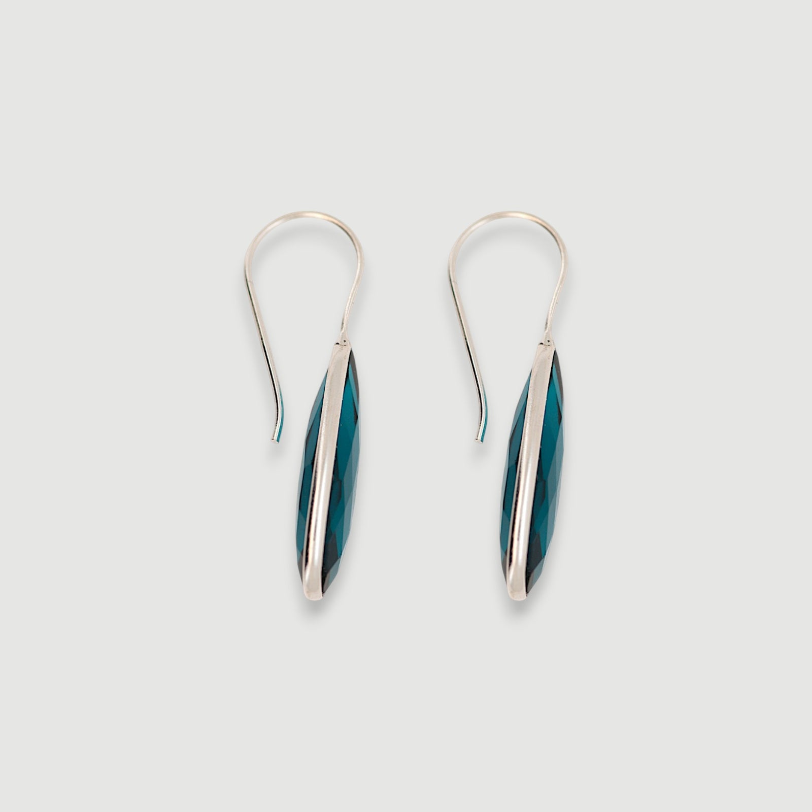 Natural Blue Topaz Teardrop Earring5