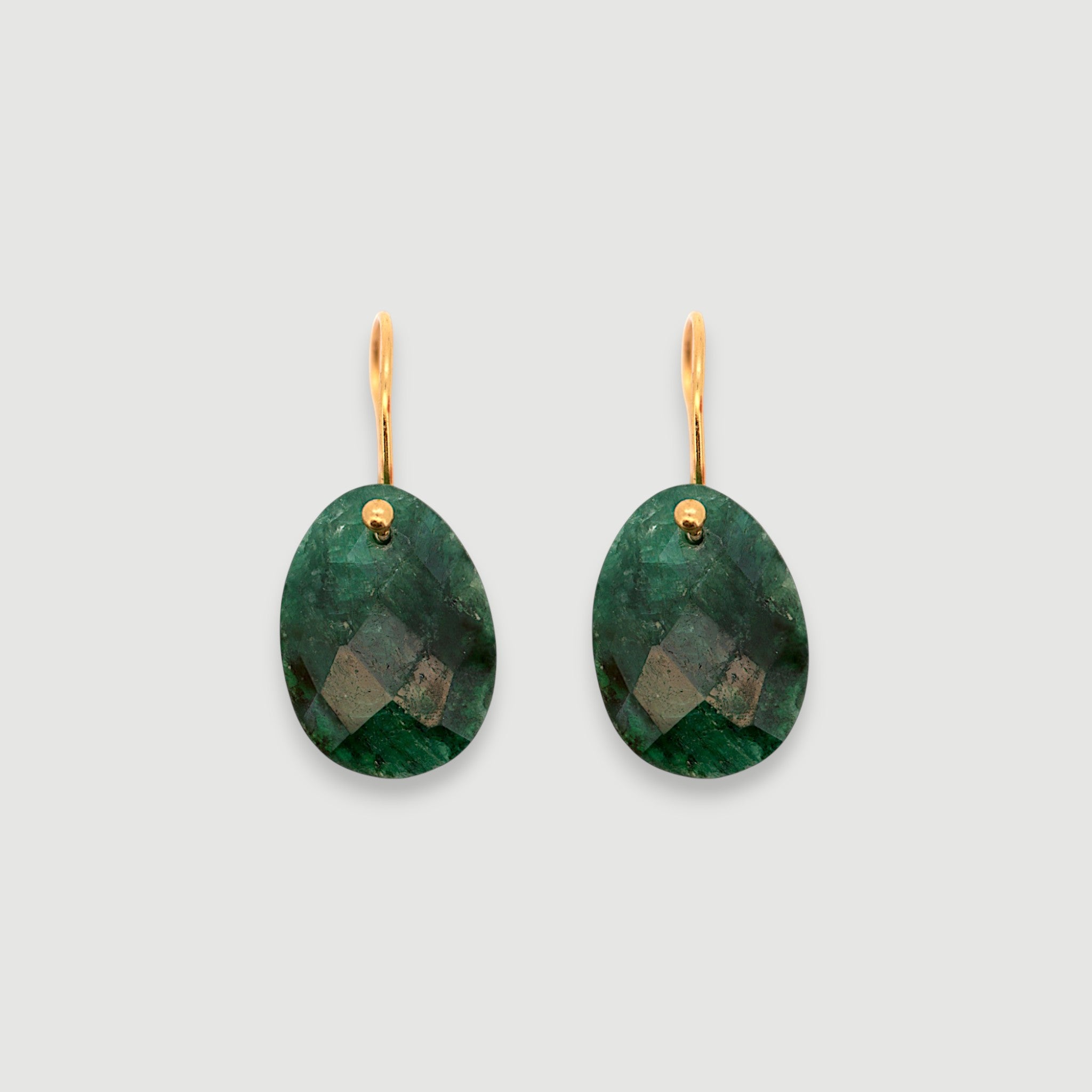 Natural Emerald Drop Earring1