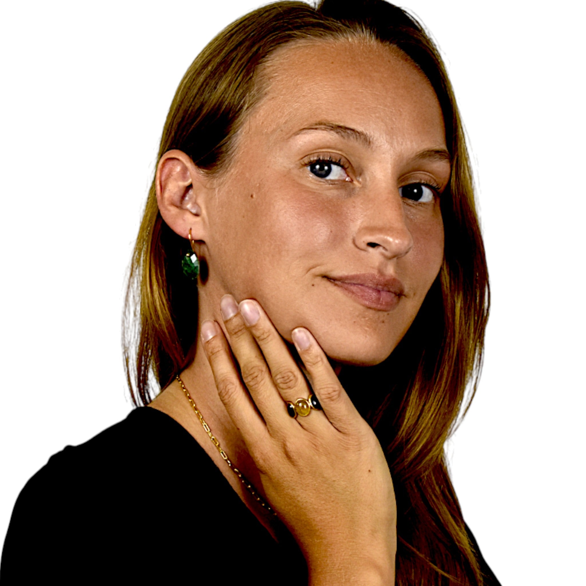 Natural Emerald Drop Earring7