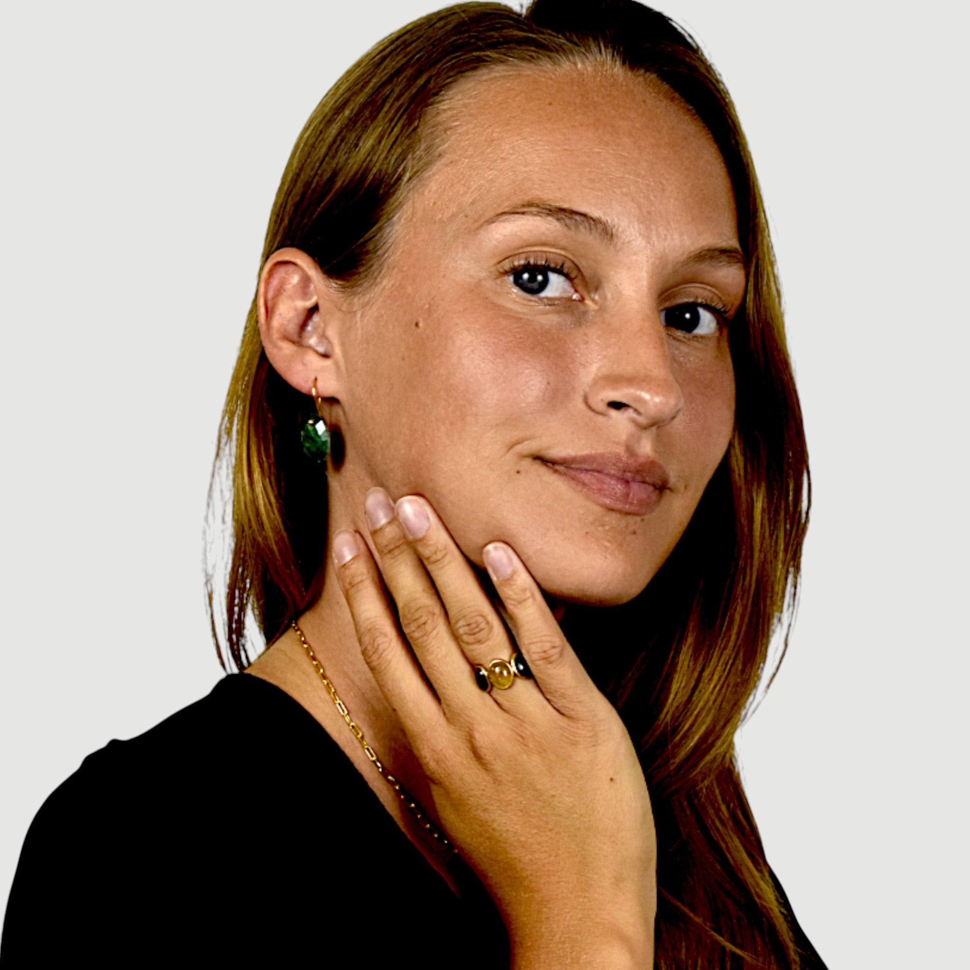 Natural Emerald Drop Earring7