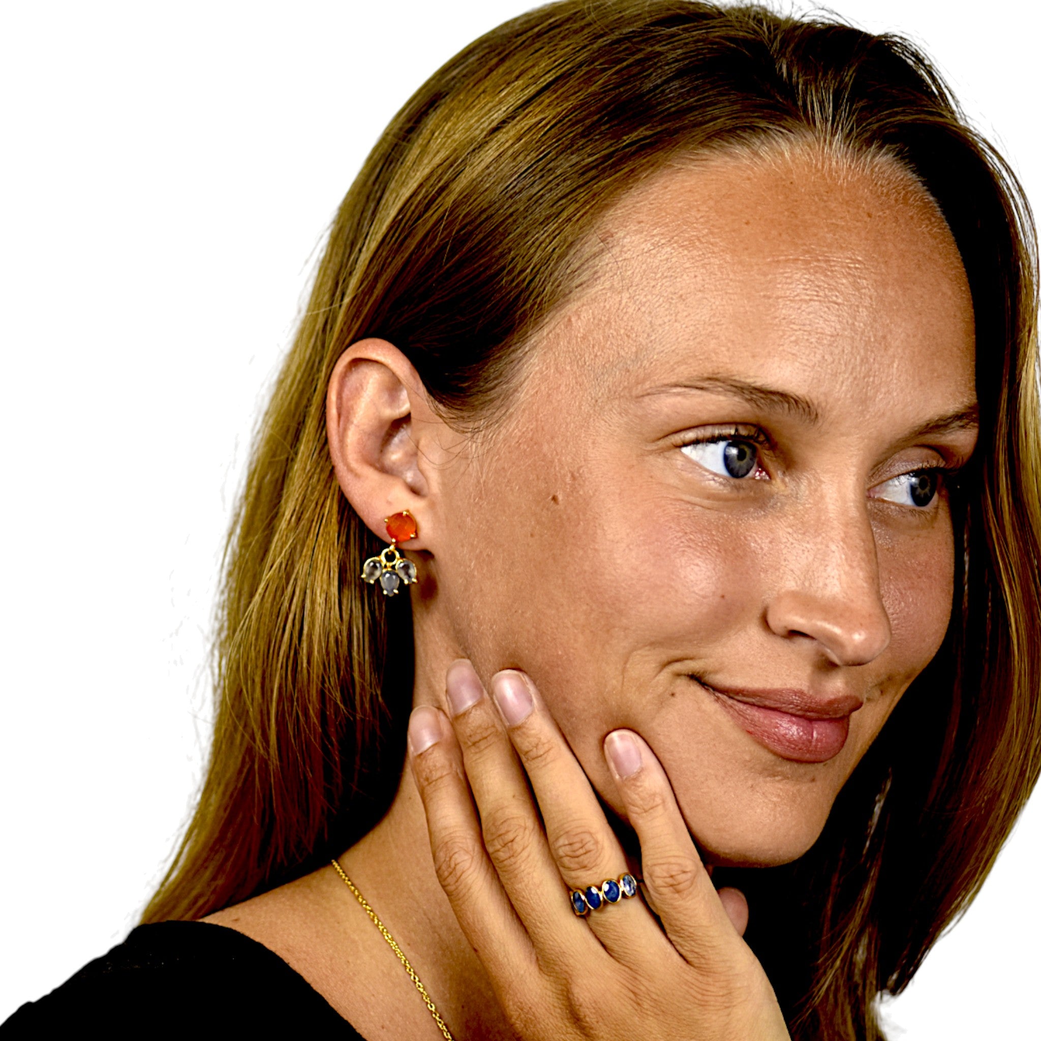 Natural Gemstone Drop Earrings4