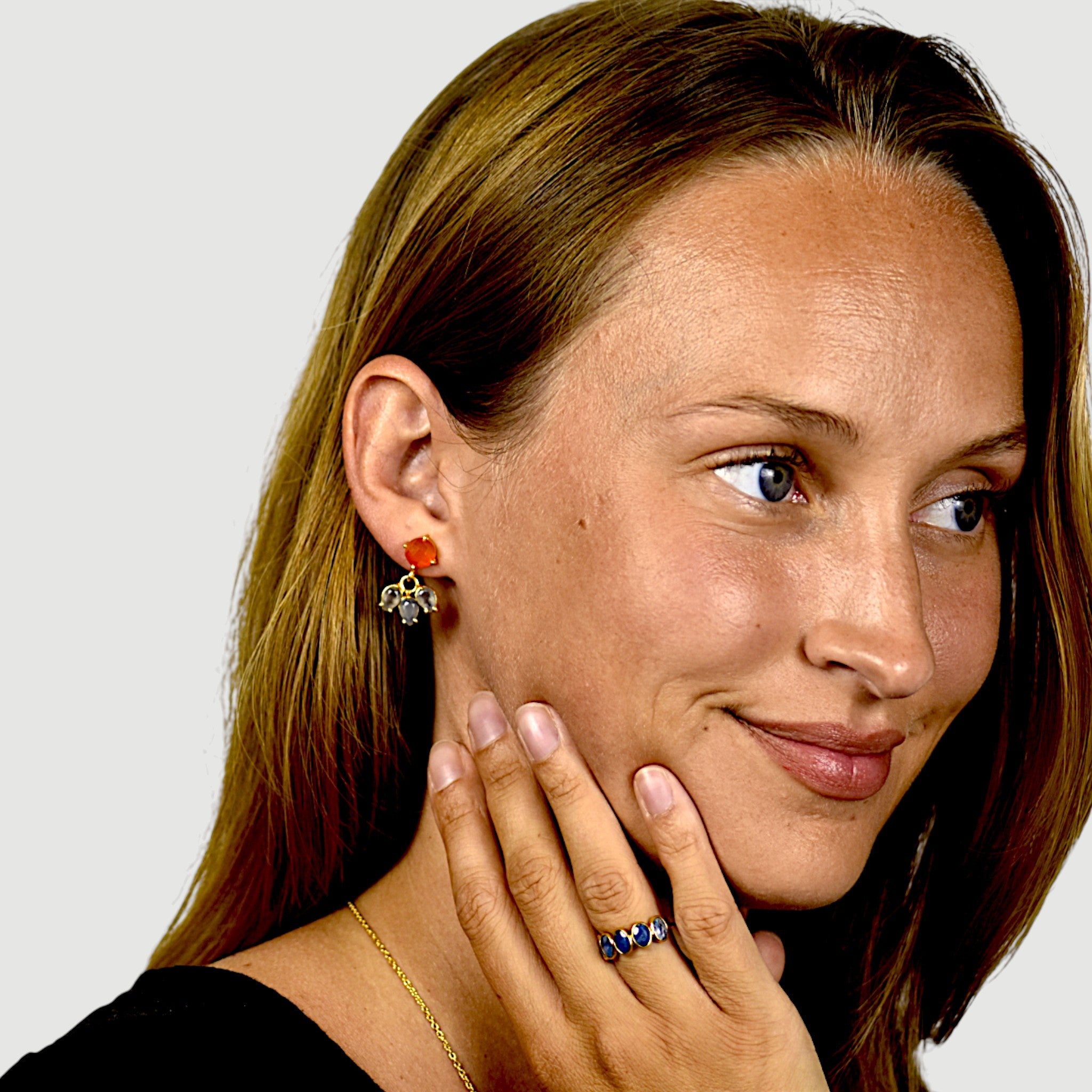Natural Gemstone Drop Earrings4
