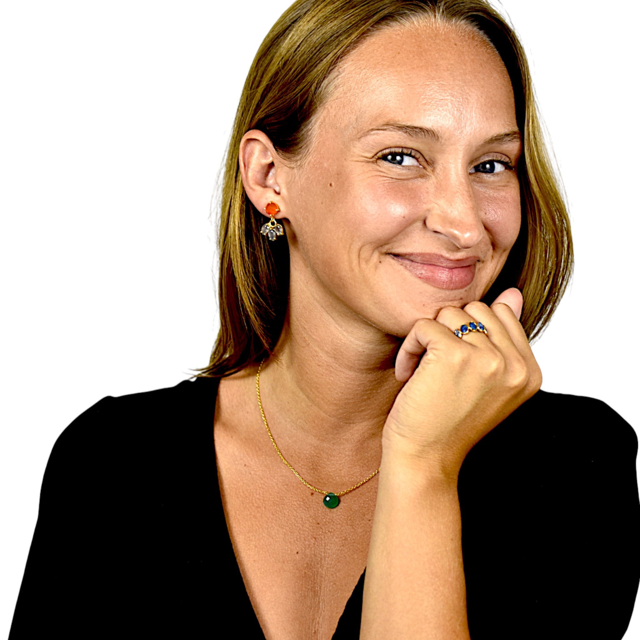Natural Gemstone Drop Earrings8