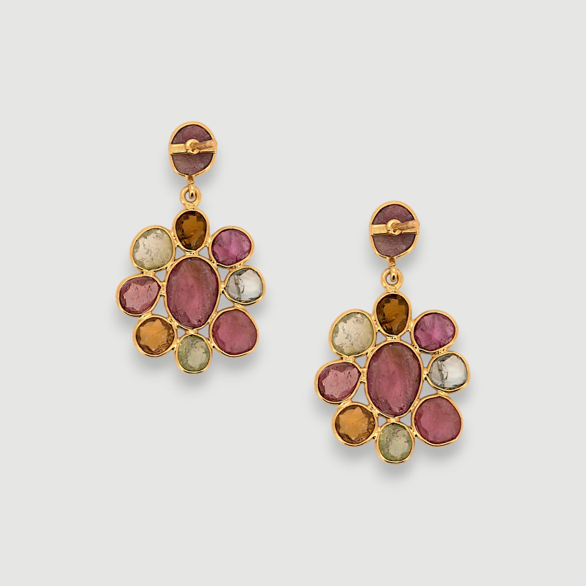 Natural Multi-Color Tourmaline Earring3