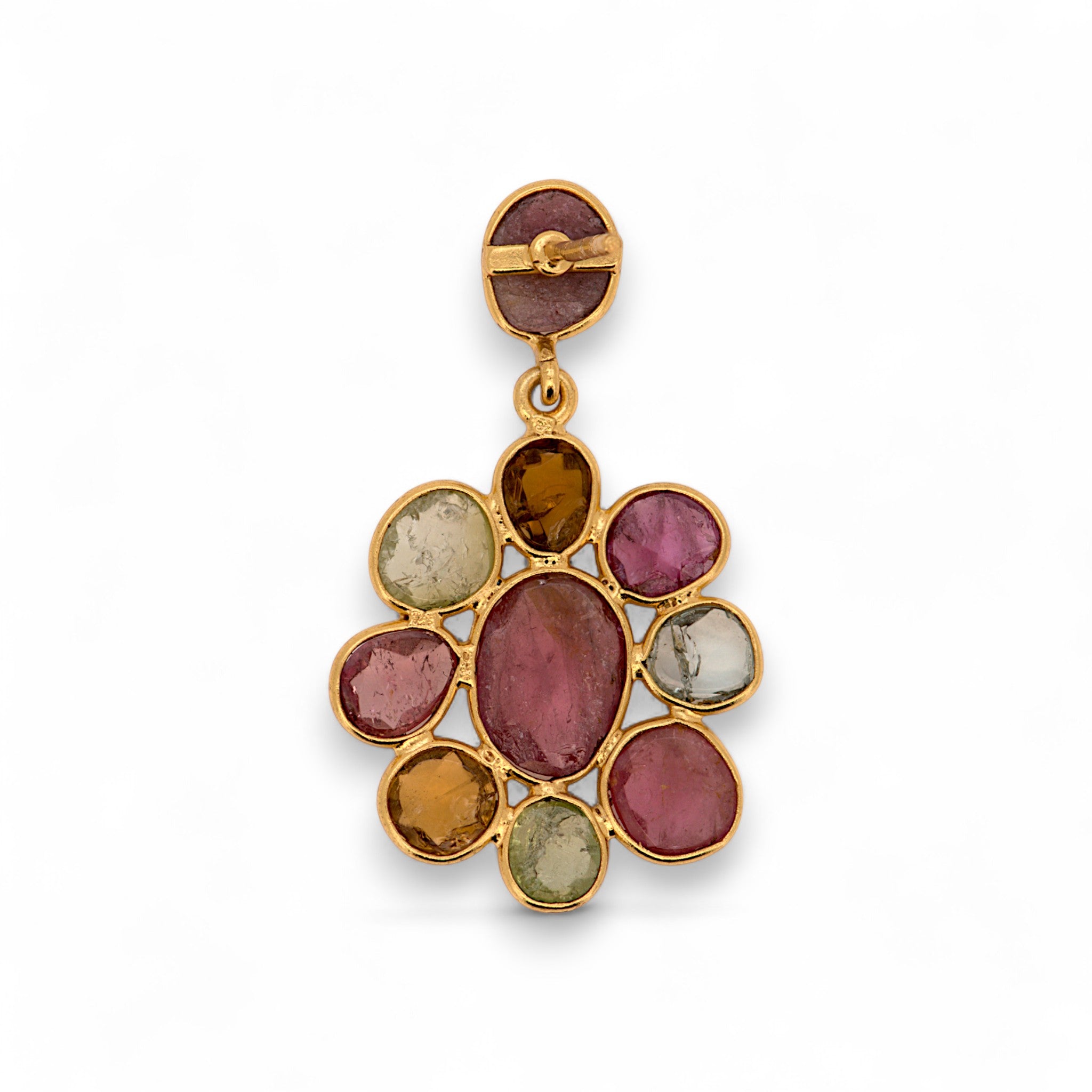 Natural Multi-Color Tourmaline Earring5