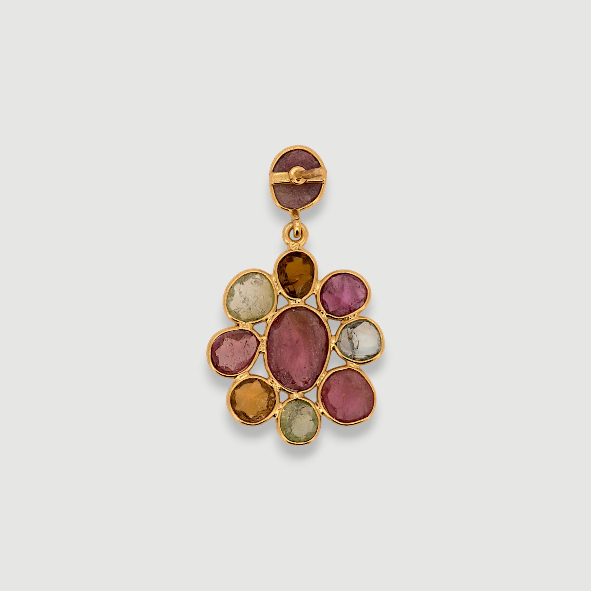 Natural Multi-Color Tourmaline Earring5