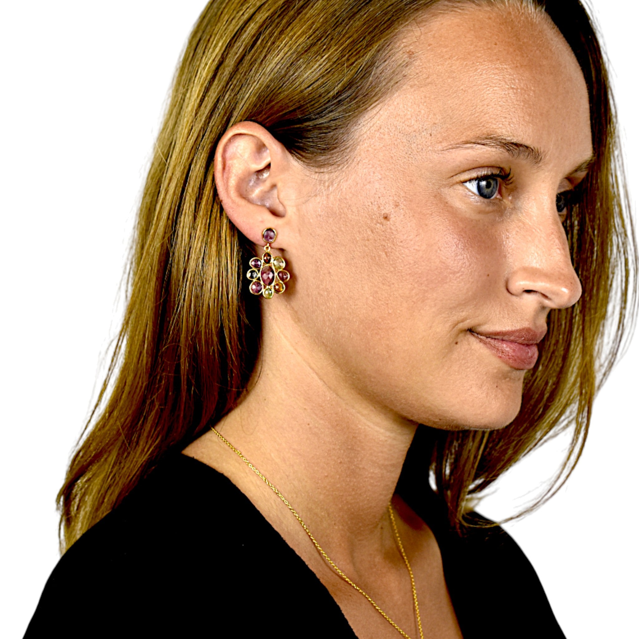 Natural Multi-Color Tourmaline Earring6