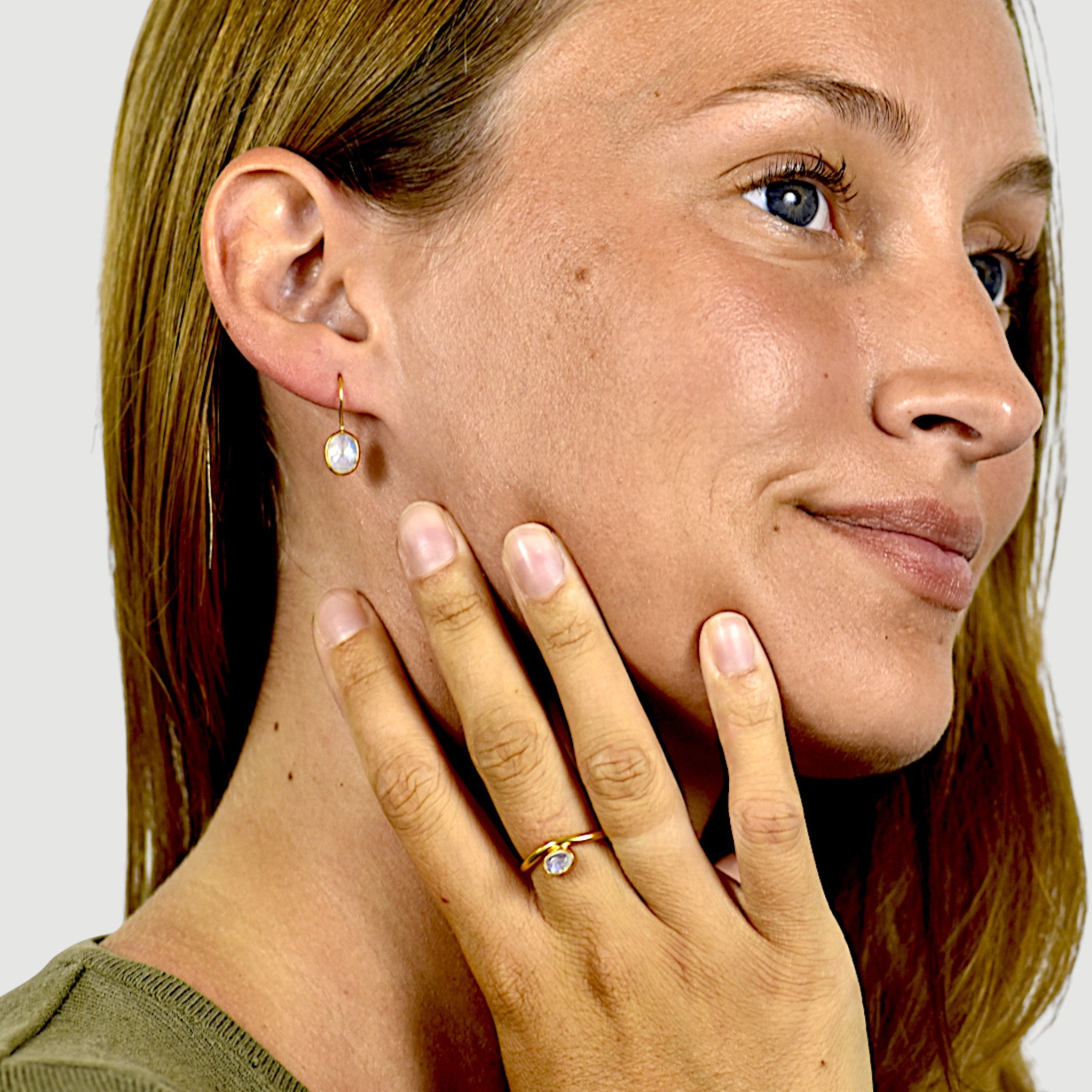 Natural Rainbow Moonstone Earring4