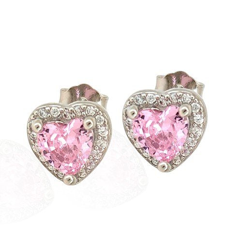 Pink Heart Stud Earrings3