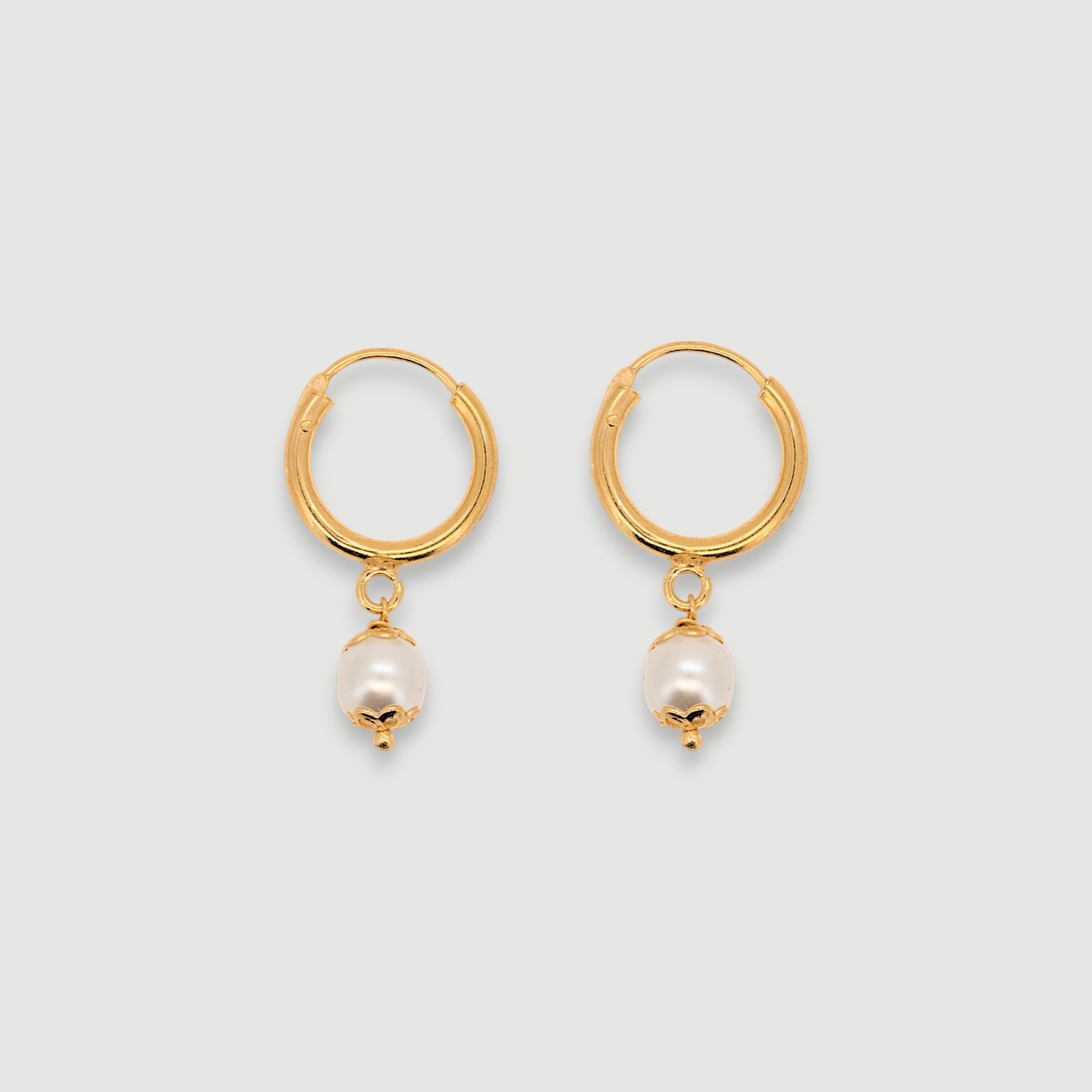 Pearl Drop Hoop Earring1