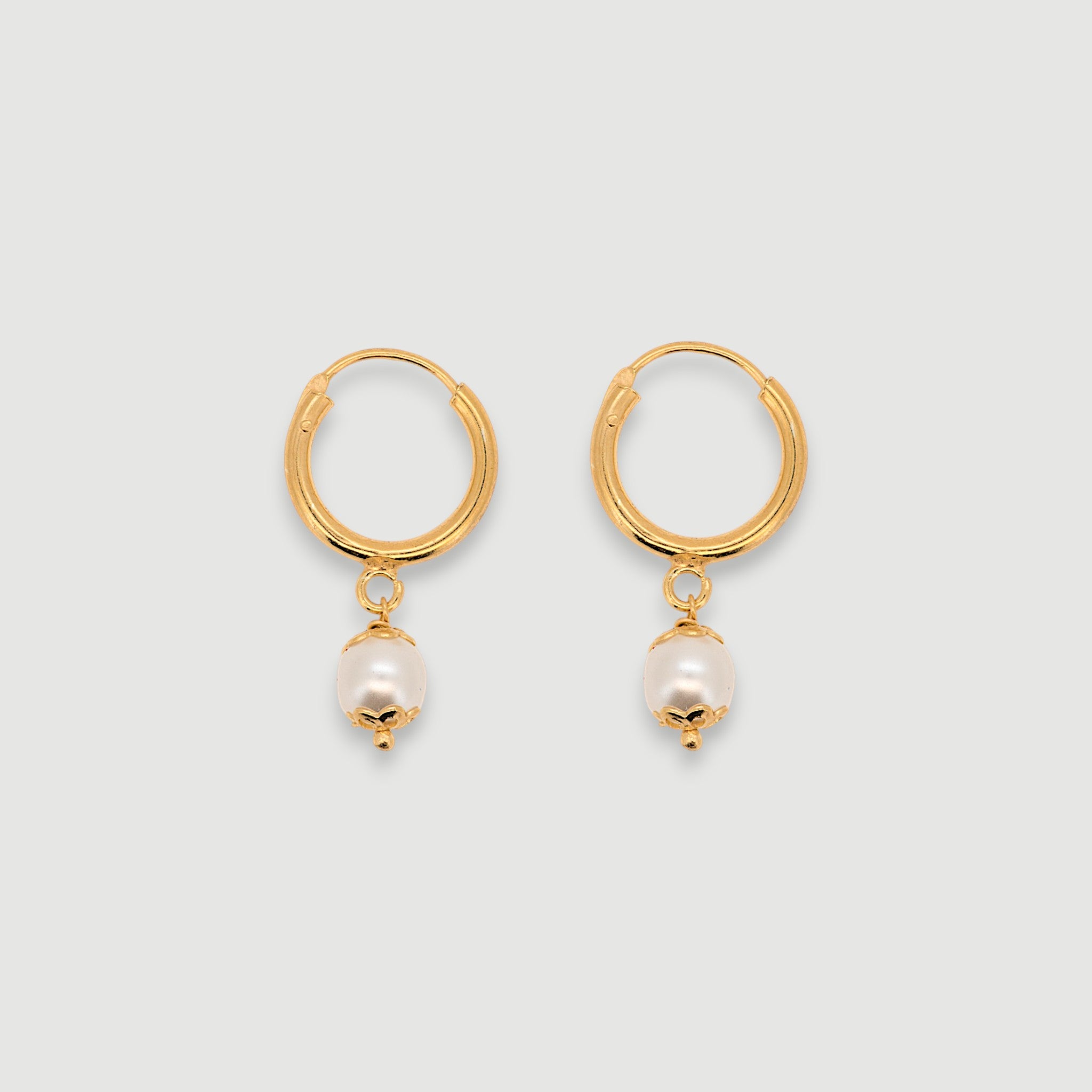 Pearl Drop Hoop Earring1
