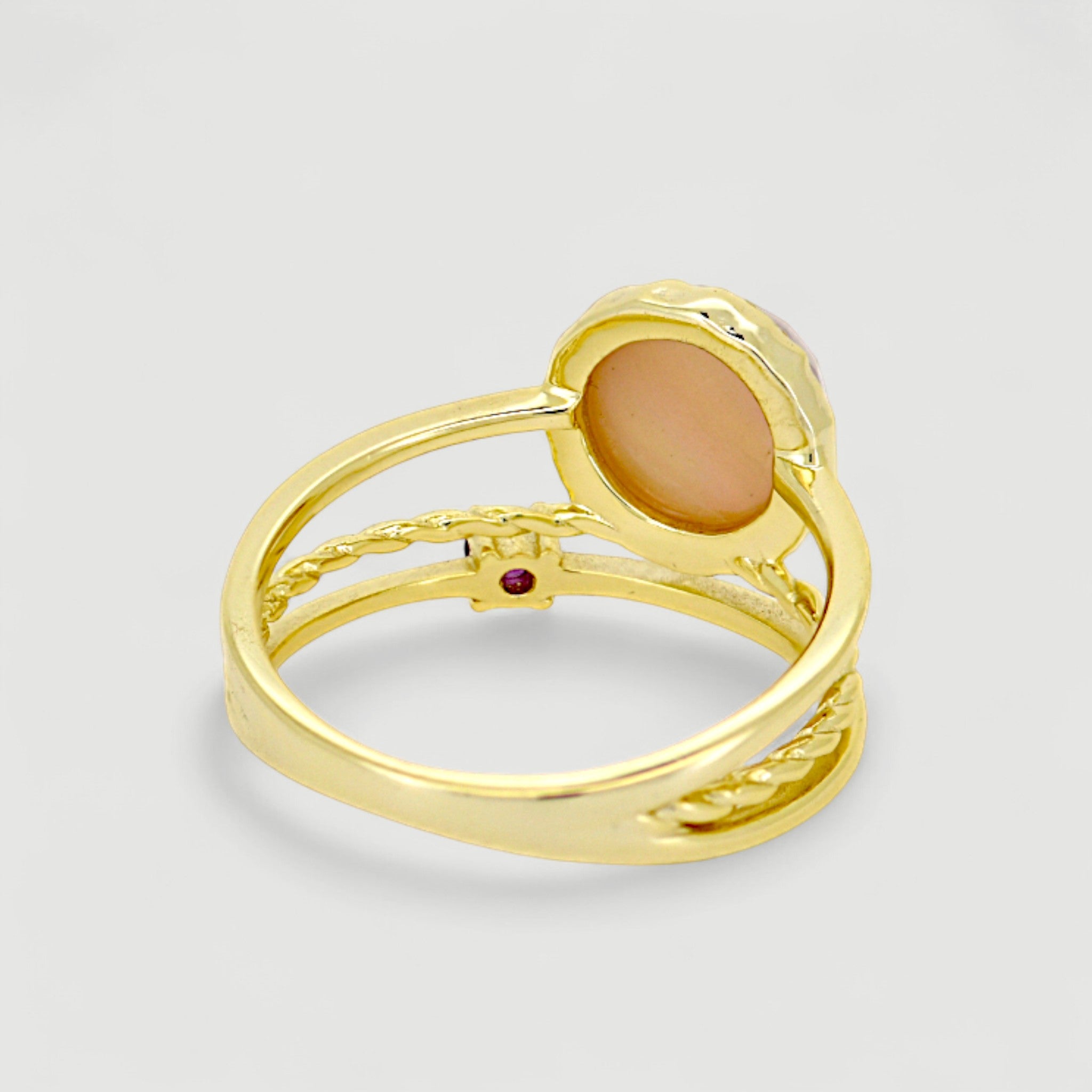 Pink Shell Pearl Ring4