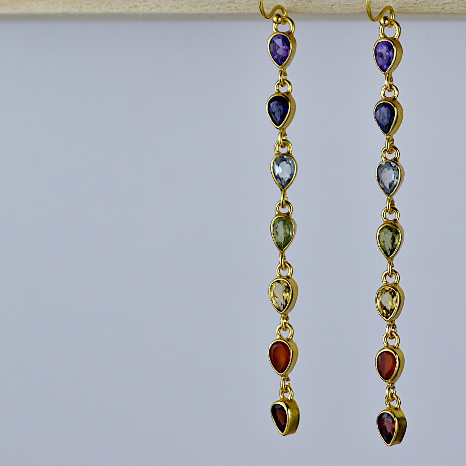 Rainbow Natural Gemstone Earrings