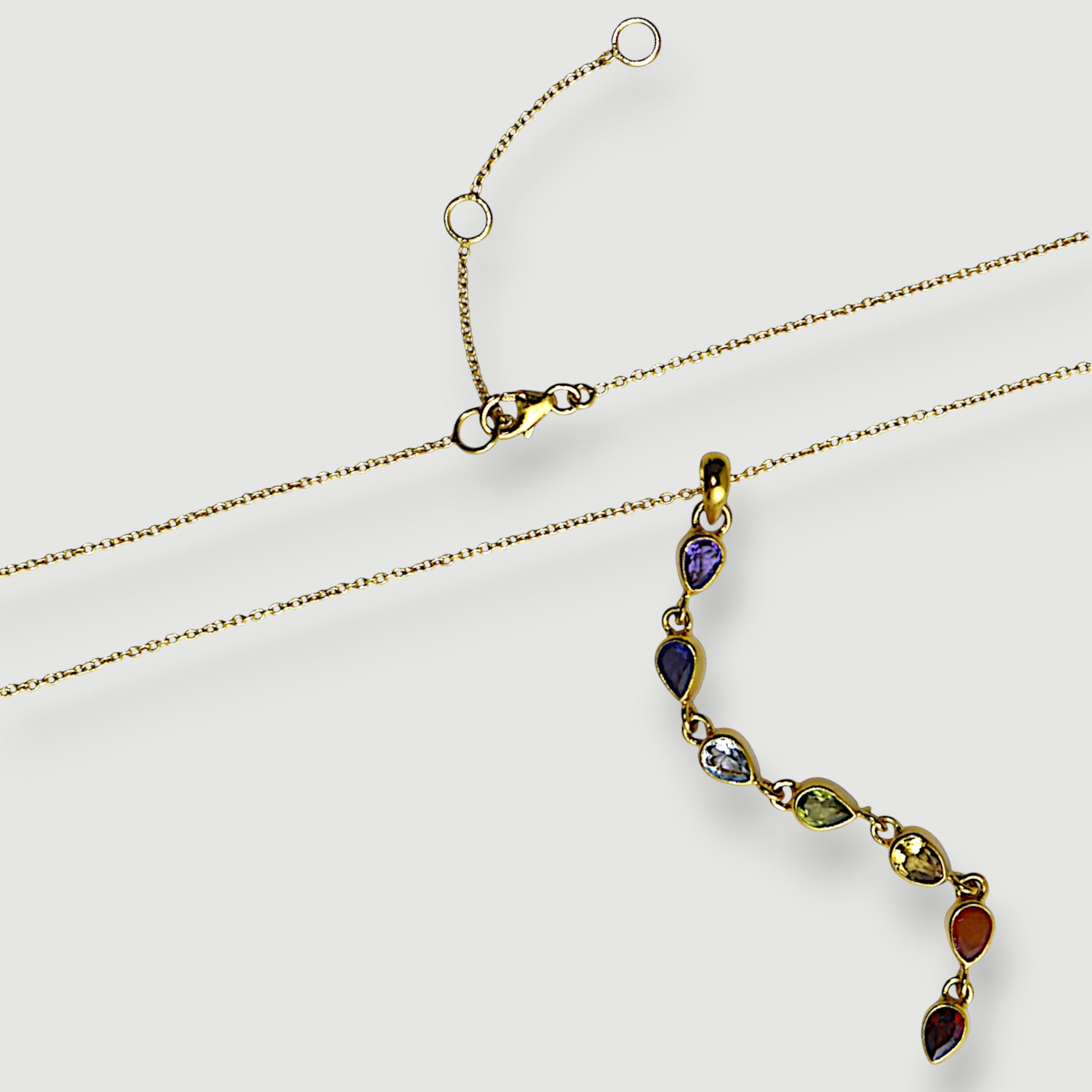 Rainbow Natural Gemstone Necklace