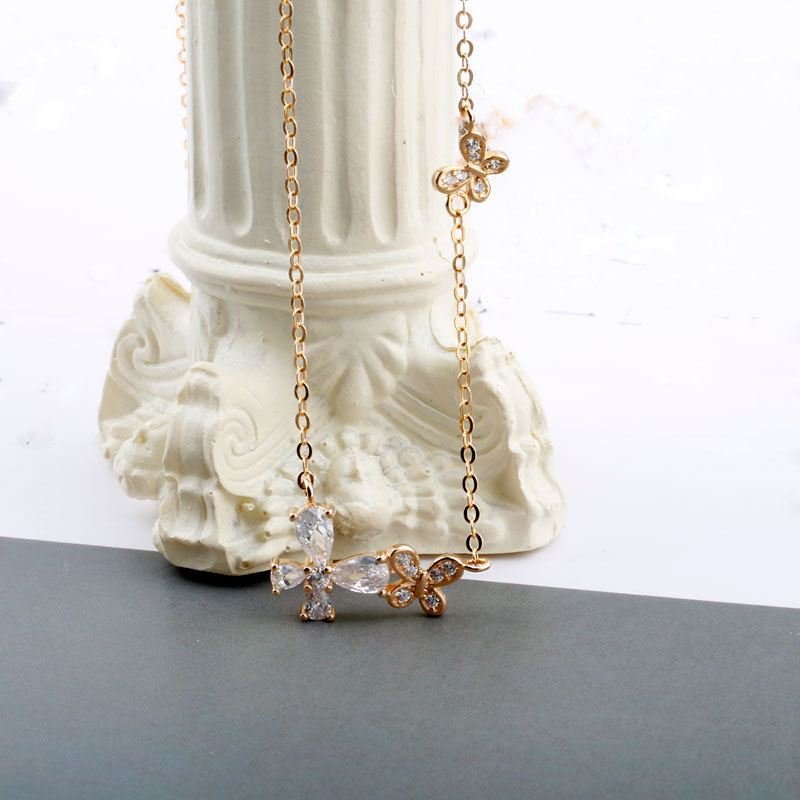 Butterfly floral necklace in 925 sterling silver 8