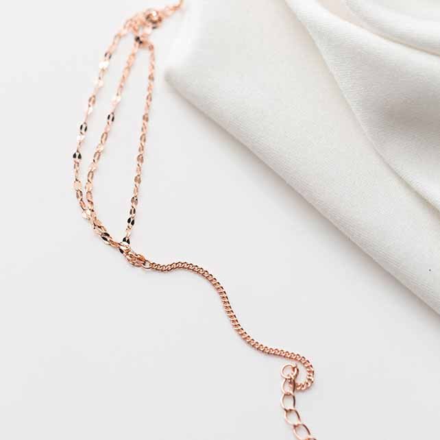Rose Gold Shinning Lines Bracelet crafted in sterling silver 5