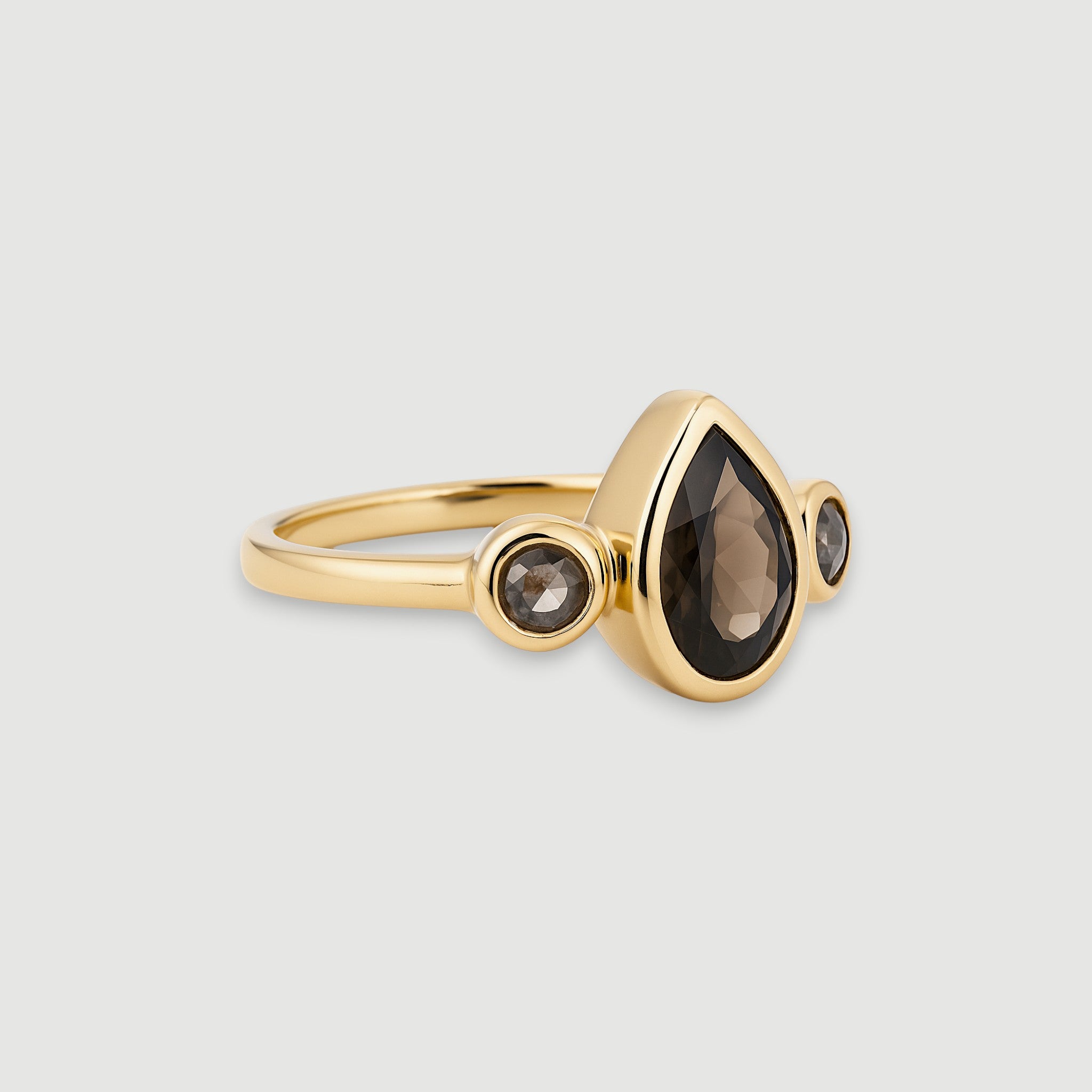 Smoky Topaz Gemstone Ring