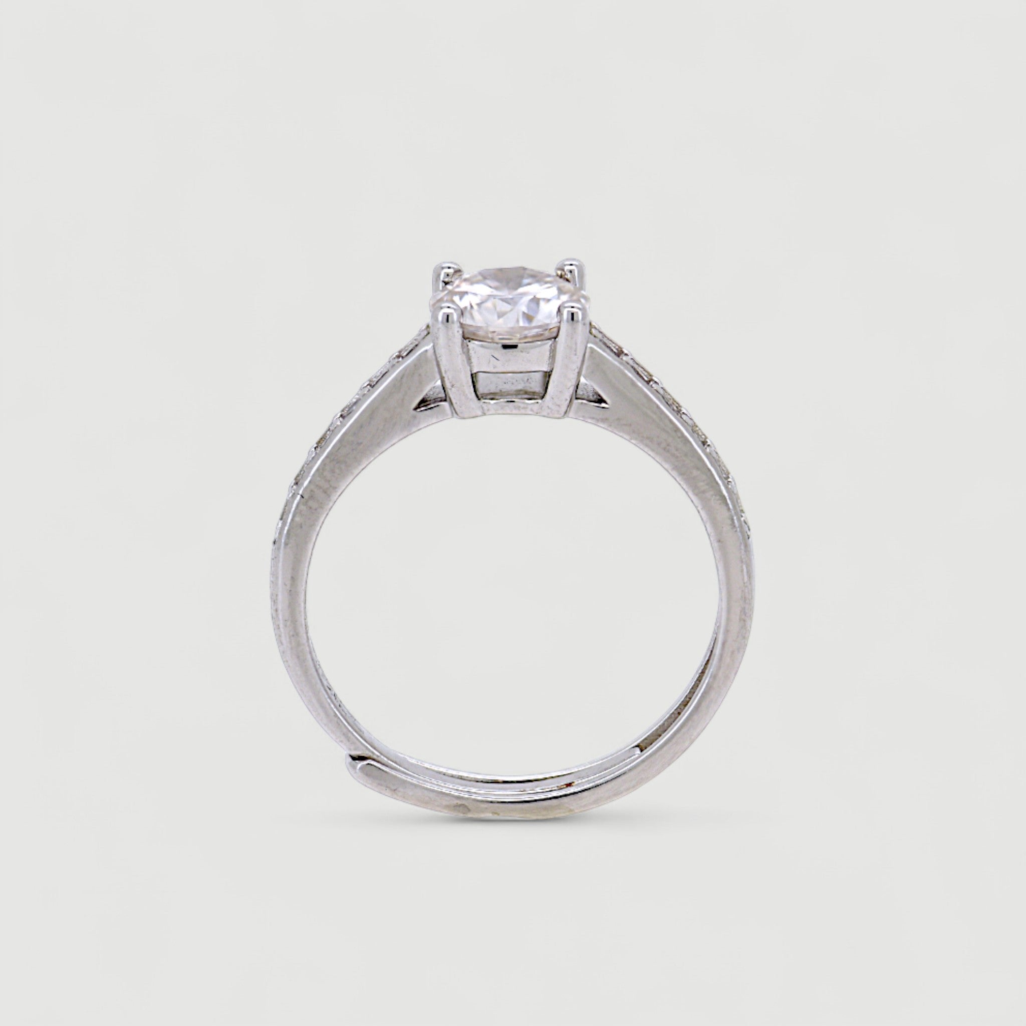 Solitaire Pave Ring5