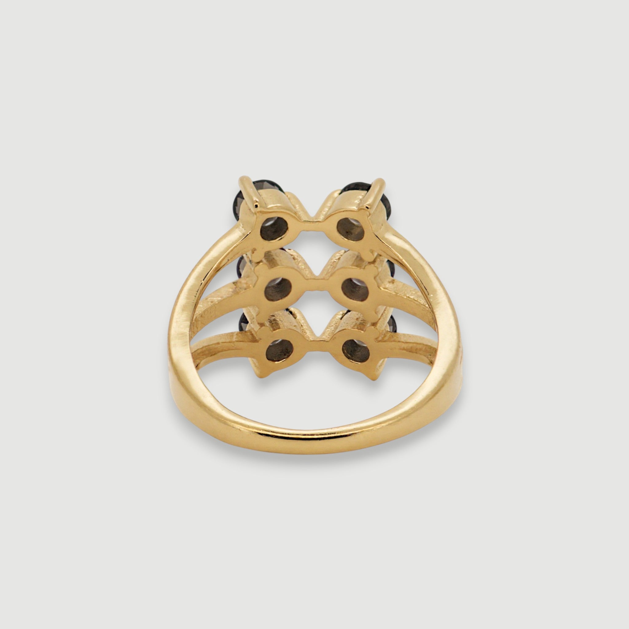 Triple Band Smoky Topaz Ring