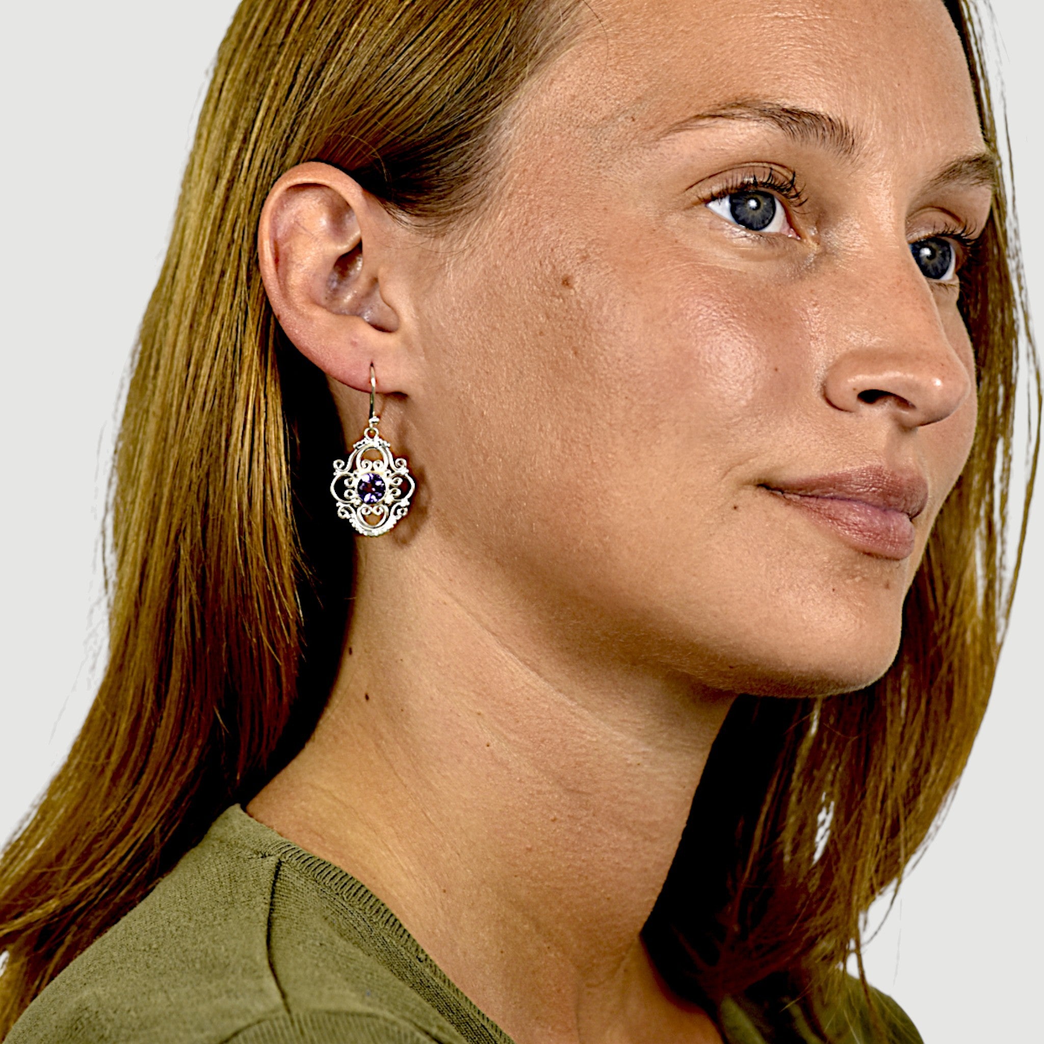 Vintage-Inspired Natural Amethyst Earring4