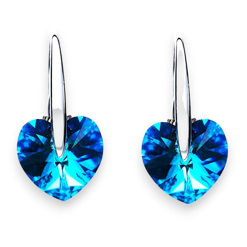 Blue Crystal Drop Earrings2