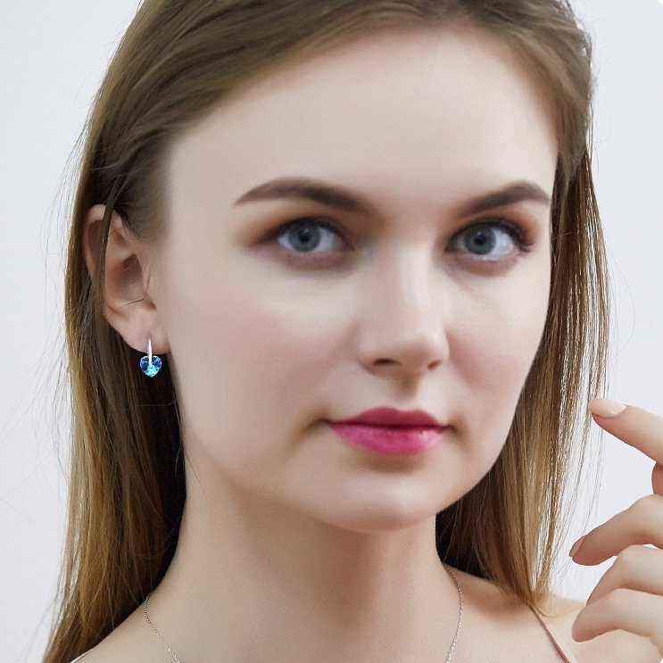 Blue Crystal Drop Earrings4