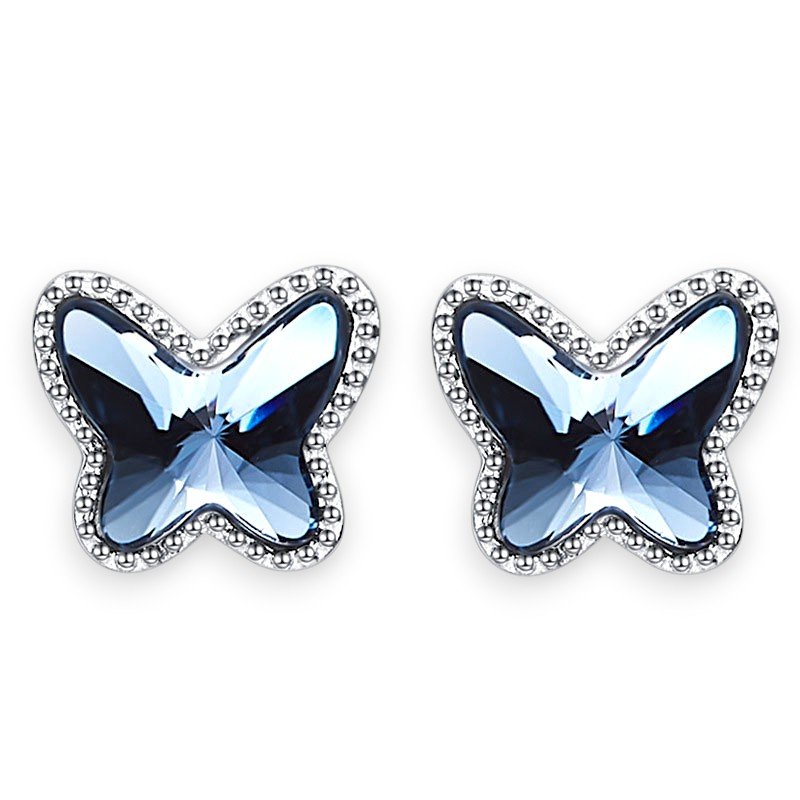 Blue Butterfly Stud Earrings1