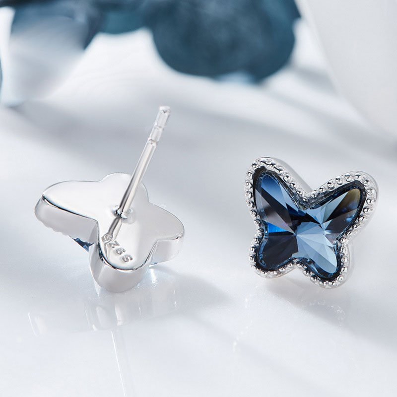Blue Butterfly Stud Earrings3