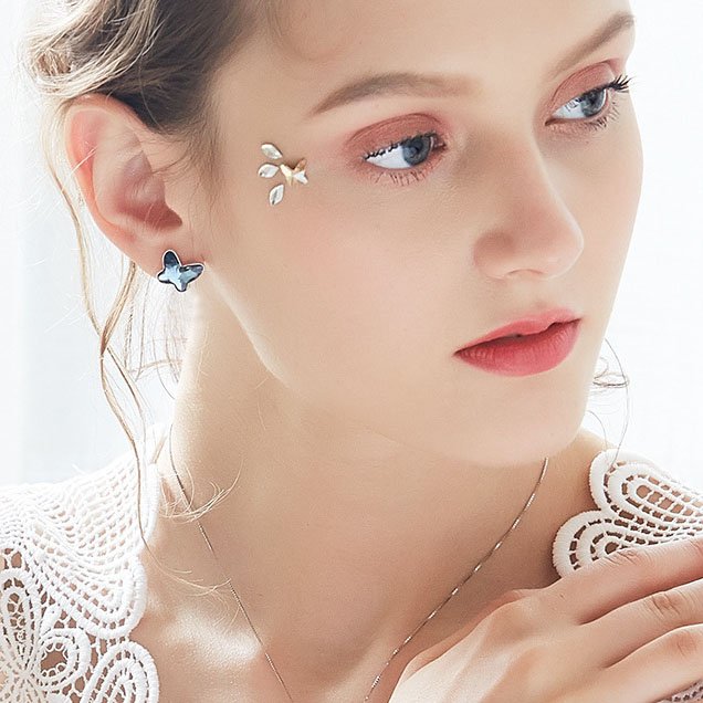 Blue Butterfly Stud Earrings2