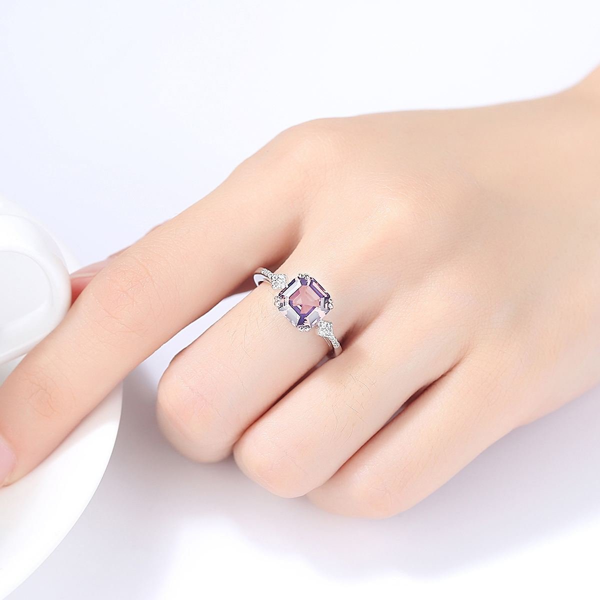 Brown Sapphire Ring in sterling silver 2