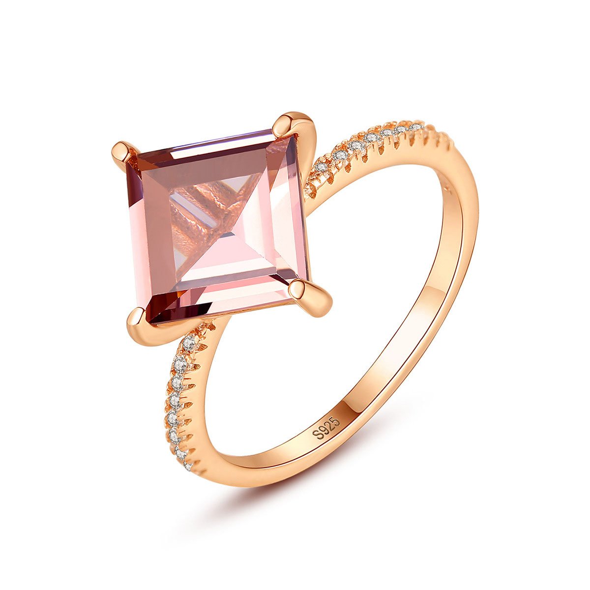 Crystal Diamond Ring in sterling silver 1