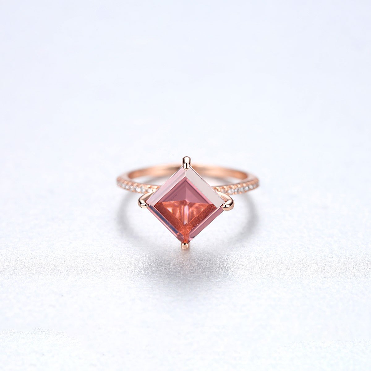 Crystal Diamond Ring in sterling silver 4