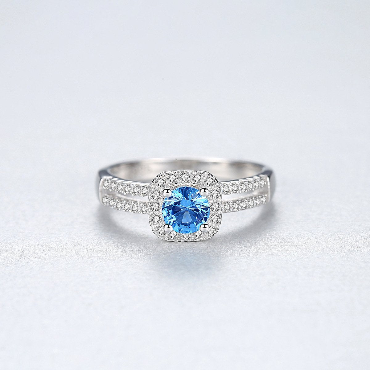 Blue Sapphire Ring in 925 sterling silver ring 4