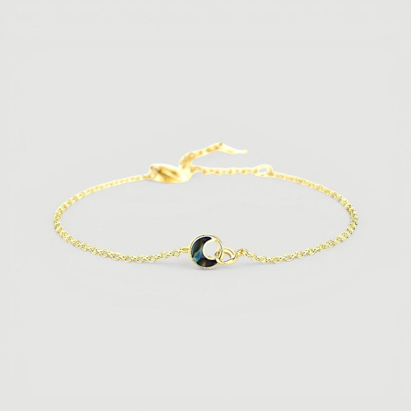 Abalone shell bracelet in 925 sterling silver and gold plated 1