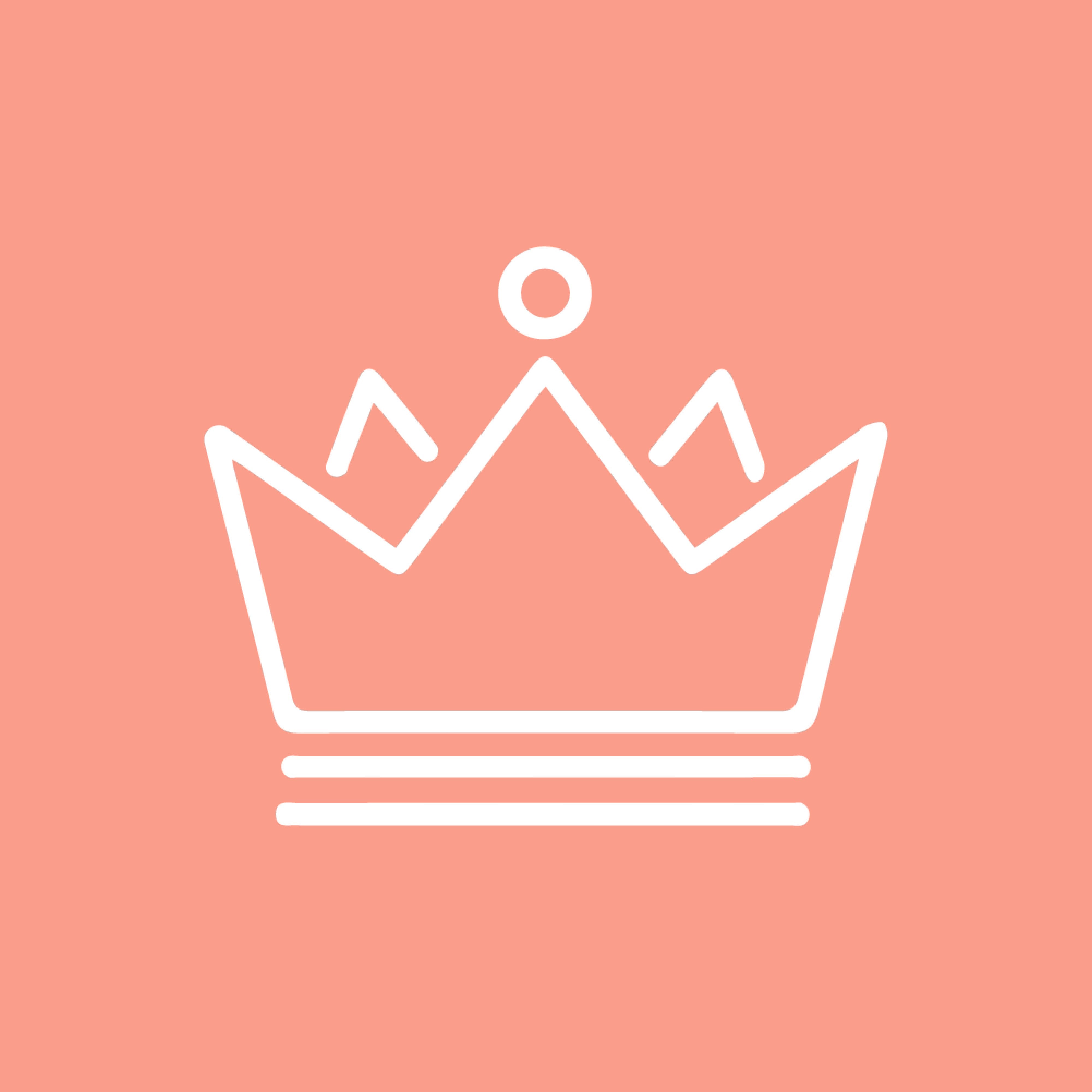 Amara Jewels gift card featuring a white line art crown icon on a peach background.