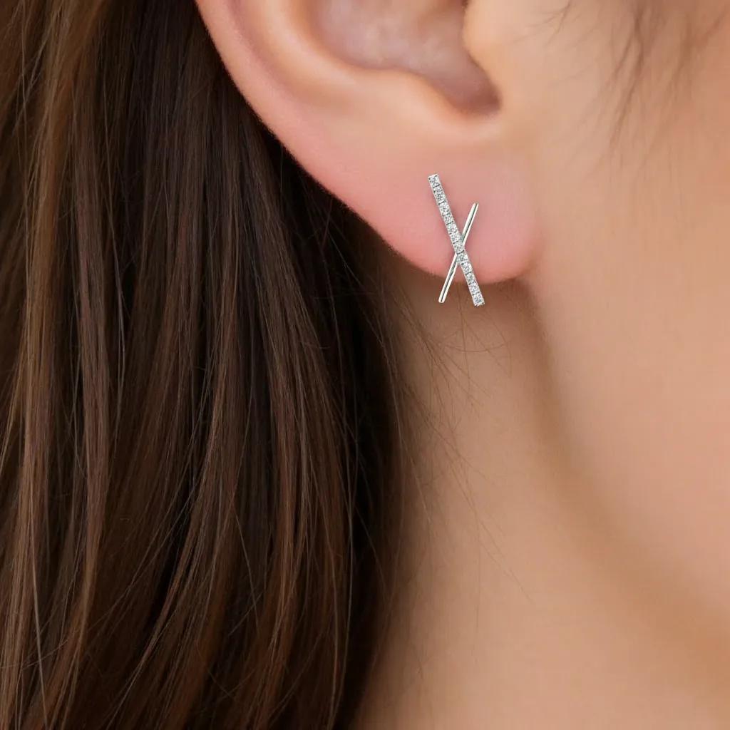 Cross Bar Earrings