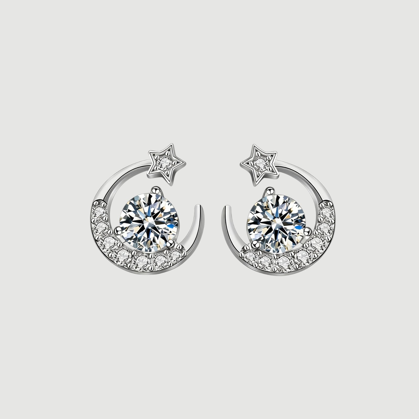 Cresent Moon Stud Earrings