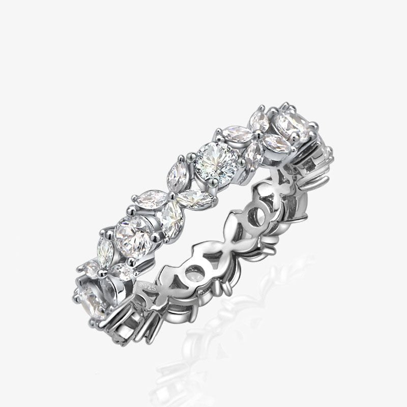 Four Leaves Baguette Ring2