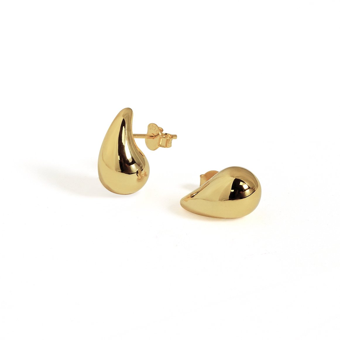 Gold waterdrop Stud Earrings1