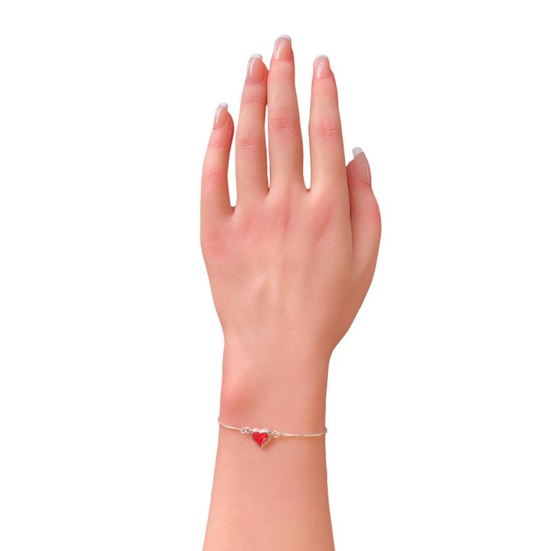 Red Heart Bracelet sterling silver 2