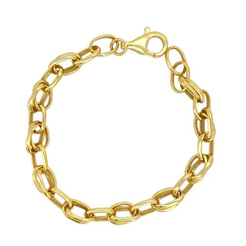 Gold plated Chunky Chain Bracelet made of sterling silver 1