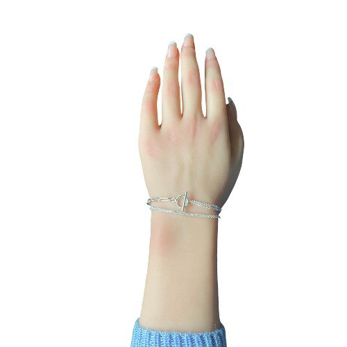Layered 925 sterling silver bracelet for women 3